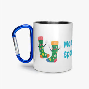 Mony & Tony's Stainless Steel Mugs with Carabiner Handler